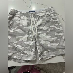 Democracy Womens‎ White Camo Pull On Denim Shorts Size 16 High Rise